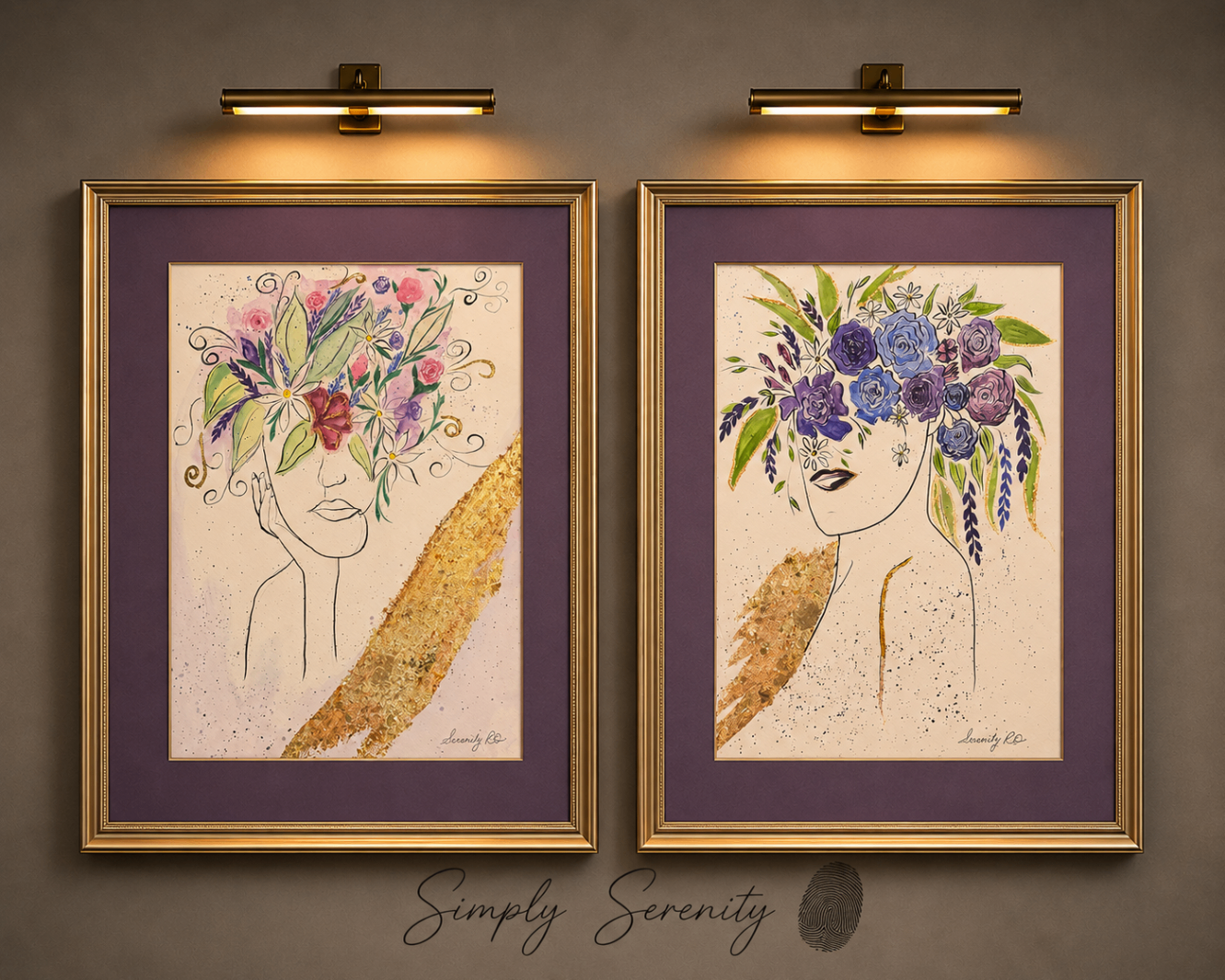 Bloom & Gold, original artwork by Serenity K. Kashuba