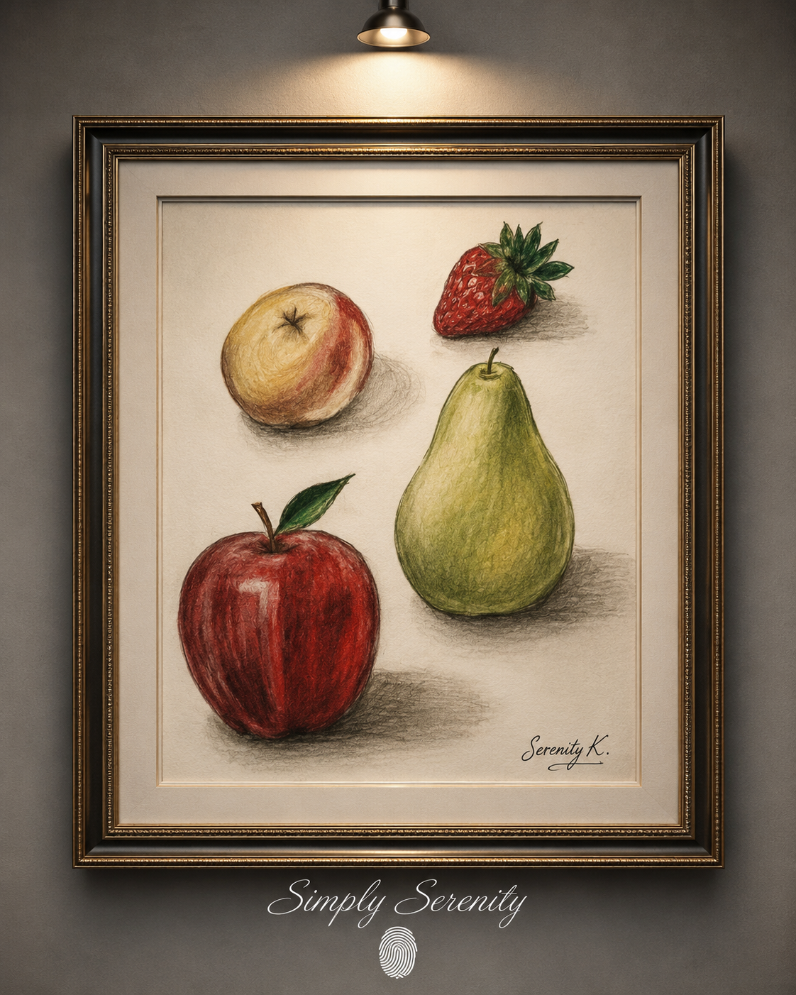 Fruit Study, original artwork by Serenity K. Kashuba