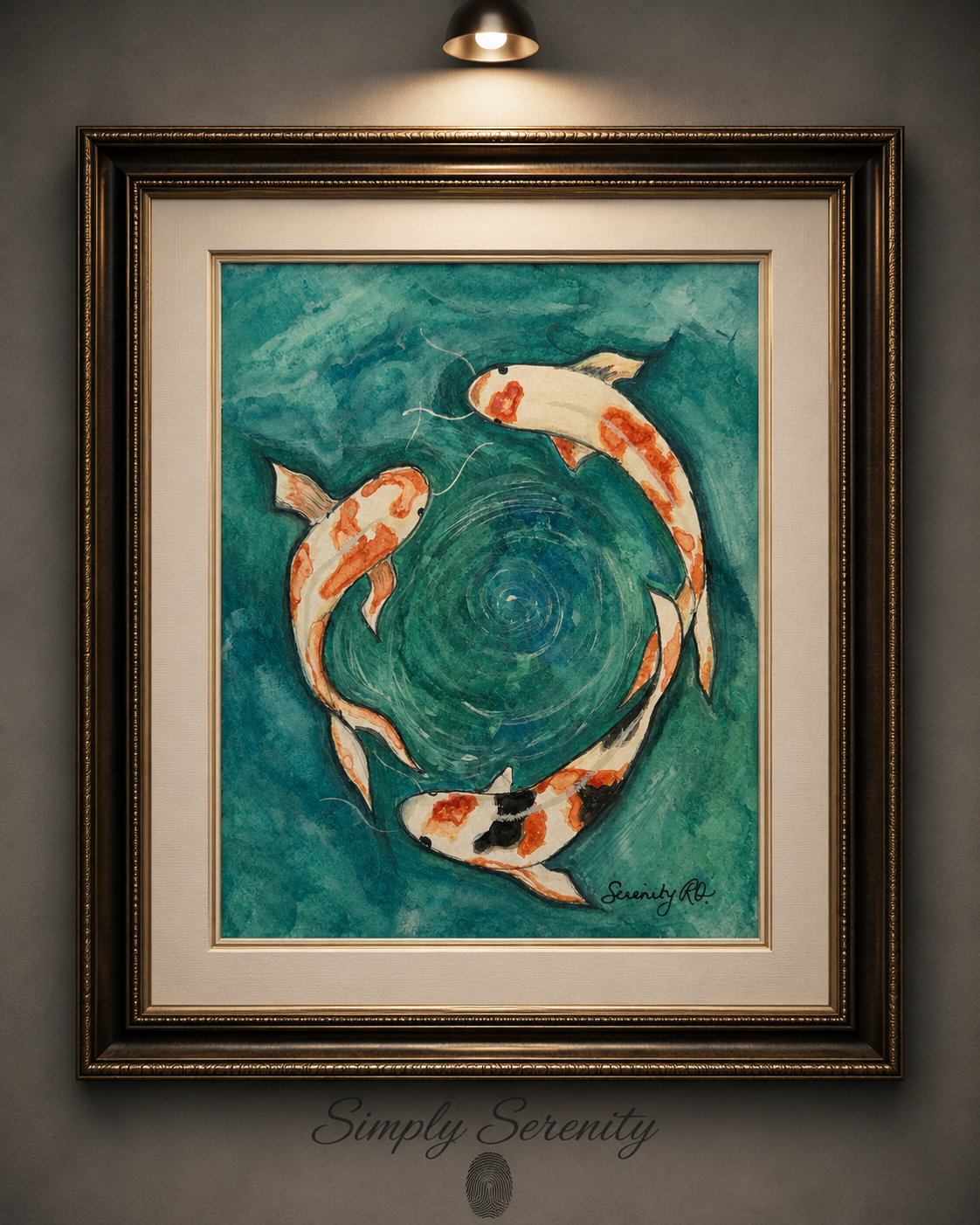 Three Koi, original artwork by Serenity K. Kashuba